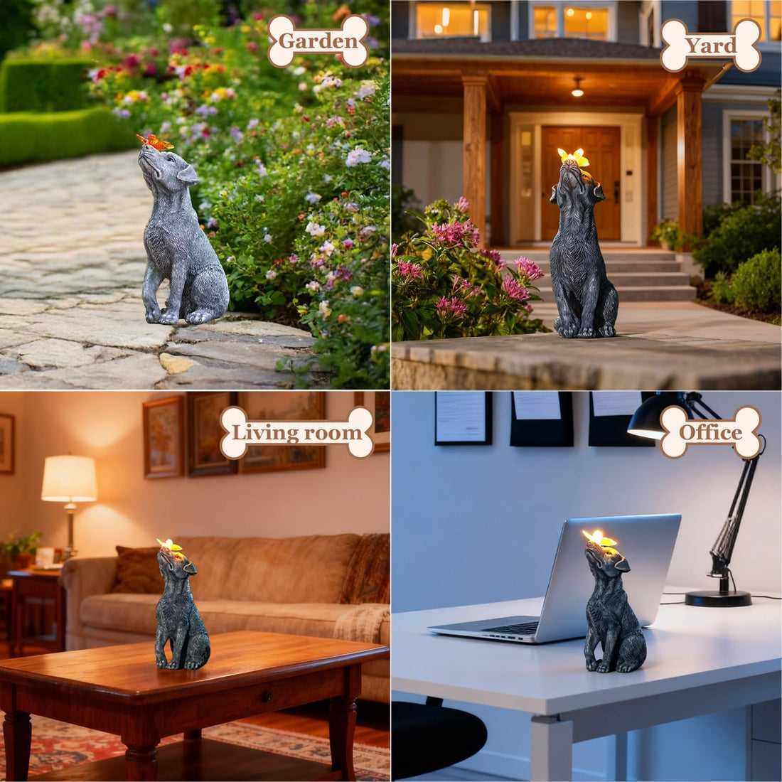 Garden Statue Dog Figurine Decor – Outdoor Decoration